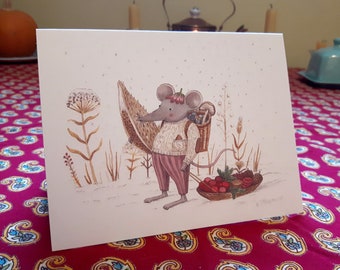 Winter Harvest Mouse Card