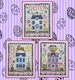 EASTER HOUSE TRIO; Cross Stitch Pattern from Waxing Moon; Instant PdF Download; Cute Houses with Bunnies, Baskets and Easter Eggs 