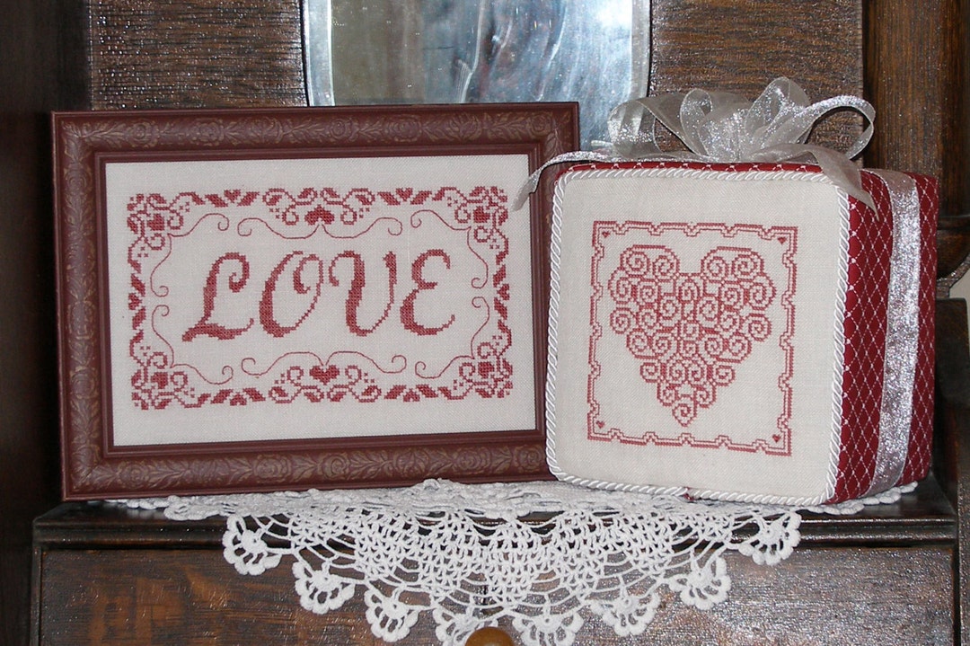 One Color: LOVE; Pattern for Counted Cross Stitch; Instant PDF Download ...