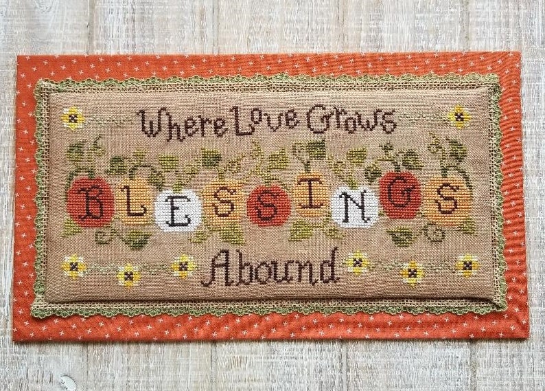 BLESSINGS ABOUND Digital pattern for Cross Stitch by Waxing Etsy