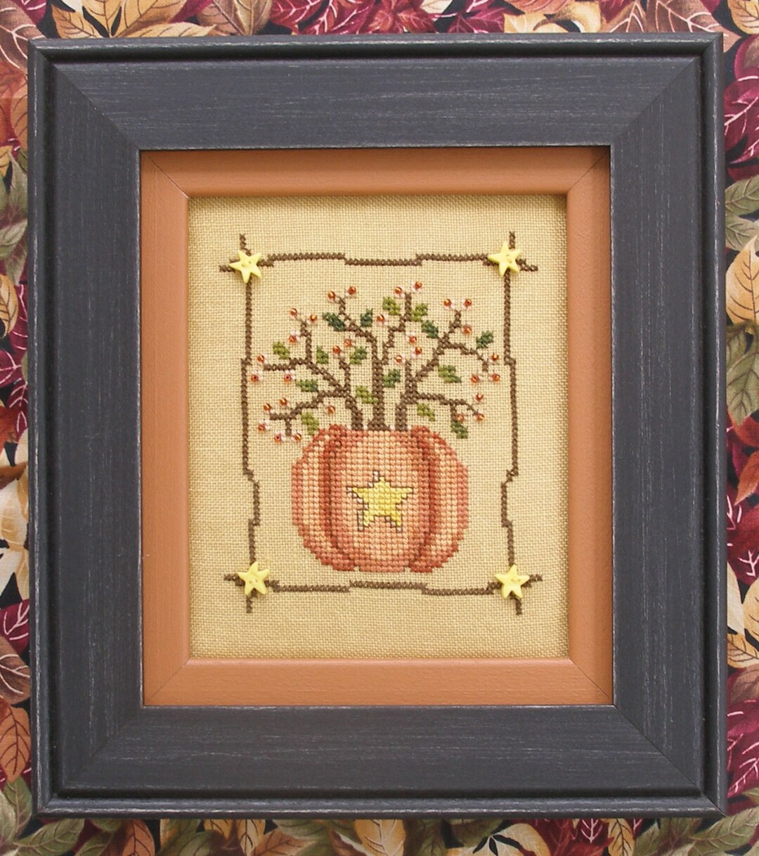 Pumpkin & Bittersweet, DOWNLOADABLE PDF Pattern for Counted Cross ...