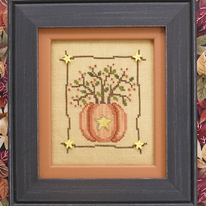 Kürbis & Bittersweet, HERUNTERLADBARES PDF-Muster für gezählter Kreuzstich