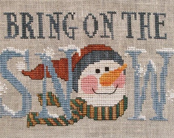 Waxing Moon Cross Stitch Pattern: BRING on the SNOW