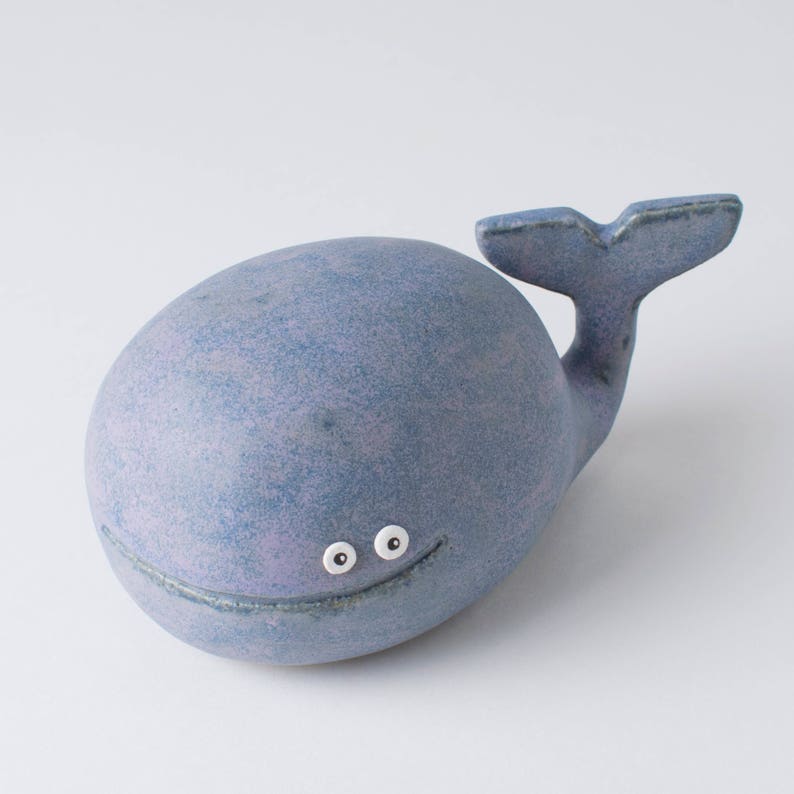 Whale ornament / ceramic whale sculpture / whale art / whale Etsy