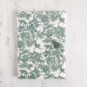 Jungle pattern health record book cover.