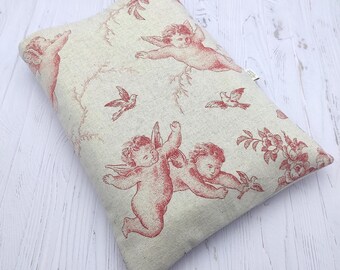Book cover, protective sleeve for paperback books (large size) genuine Toile de Jouy