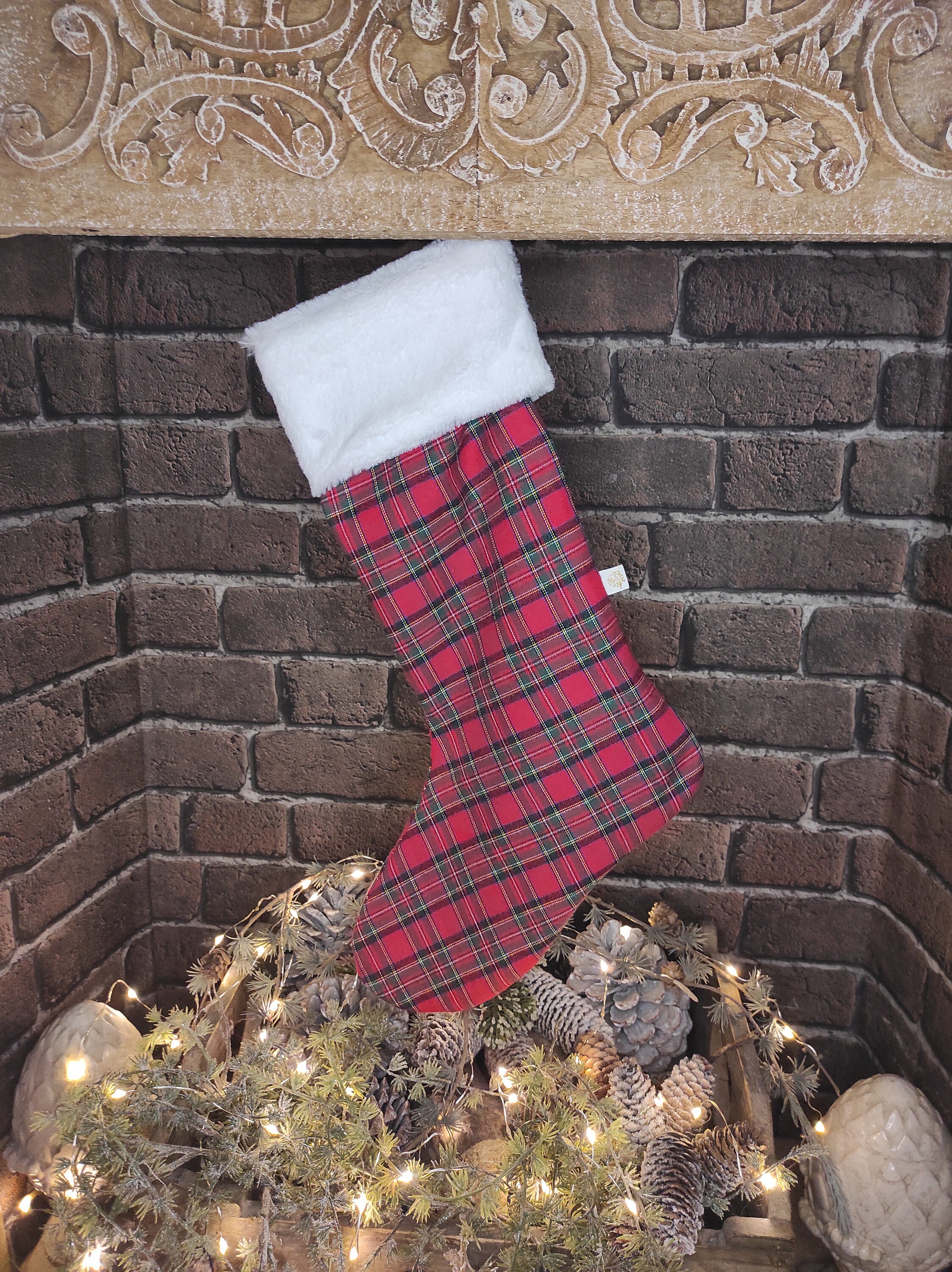 Botte de Noël Motif Écossais