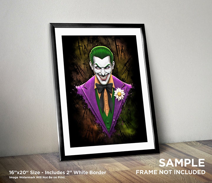 Joker Suicide Squad inspired Poster digital art painting | Etsy