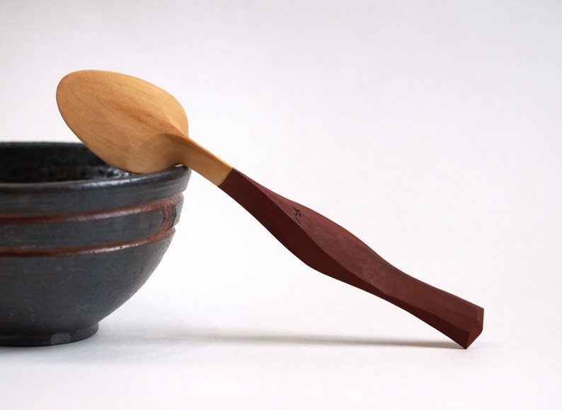 wooden spoon Table spoon wood spoon birch tooled finish eating spoon hand carved red spoon