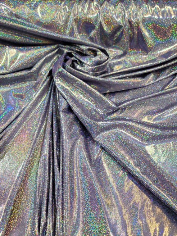 Purple Sparkly Glitter Polyester Foil Fabric Sold by the Yard Gown Quinceañera Bridal Evening Dress Decoration Party Dress Clothing Elegant