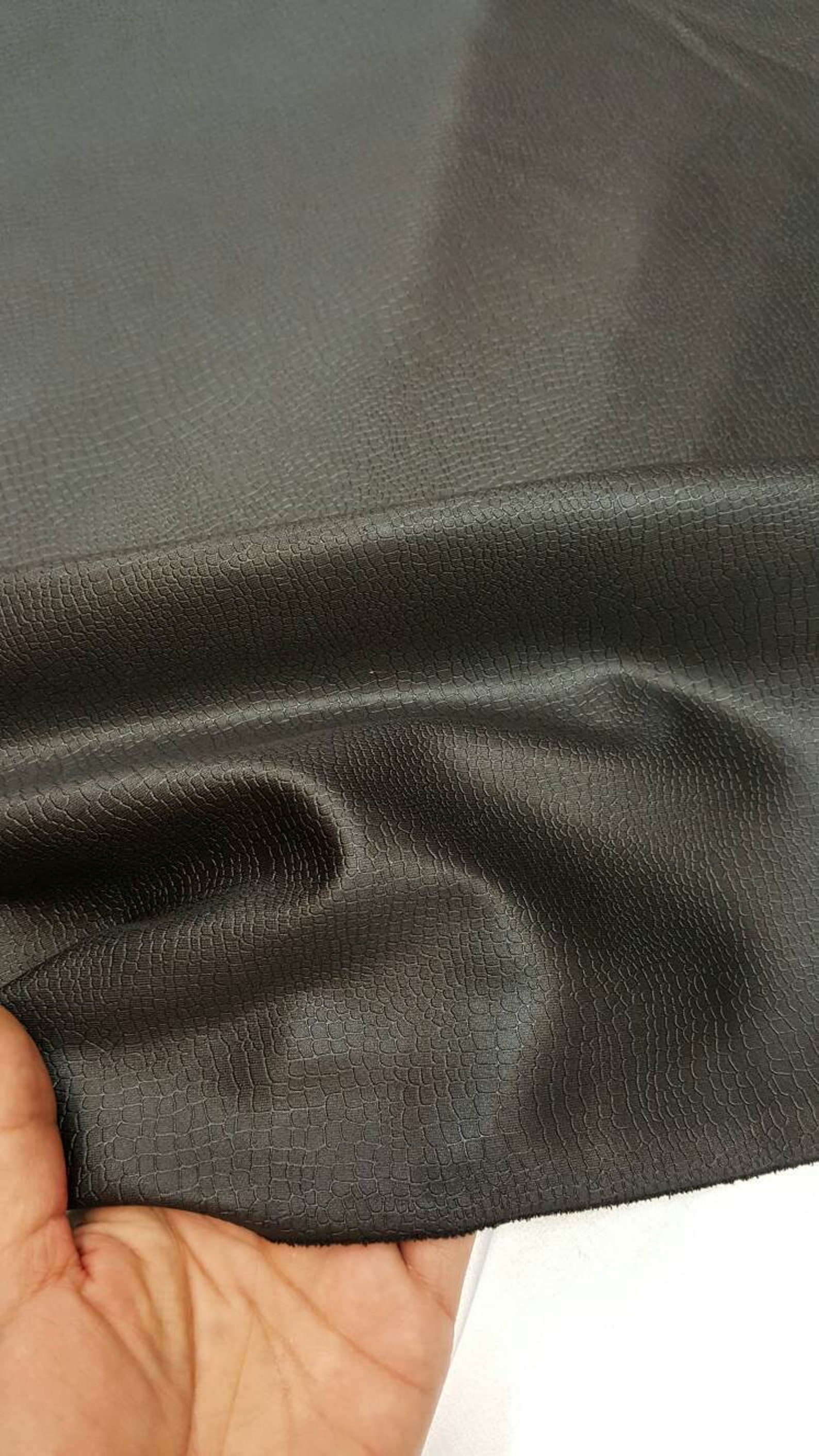 Black Stretch Vinyl Textured Fabric Sold by the Yard Vinyl on | Etsy
