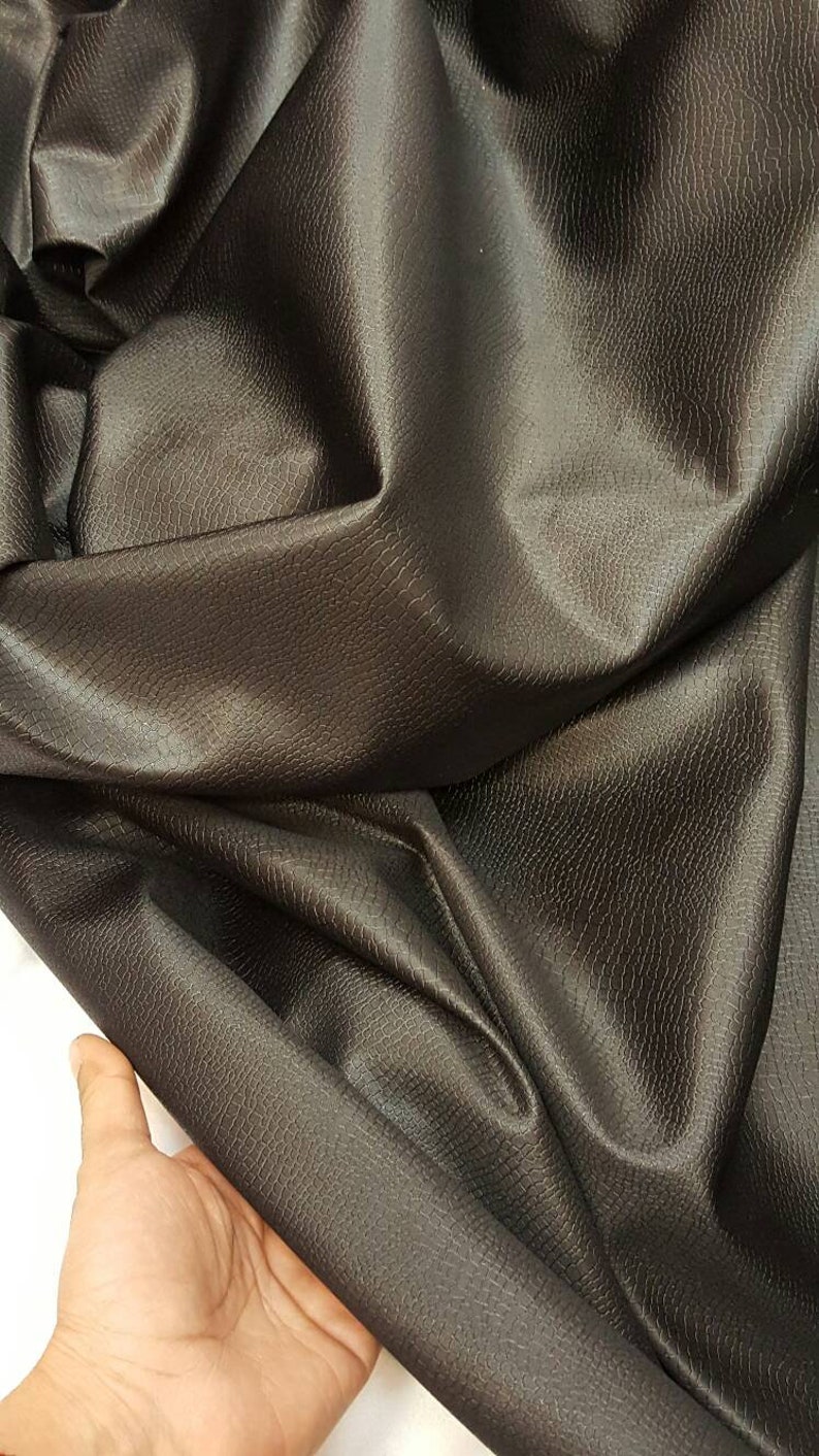 Black Stretch Vinyl Textured Fabric Sold by the Yard Vinyl on Etsy