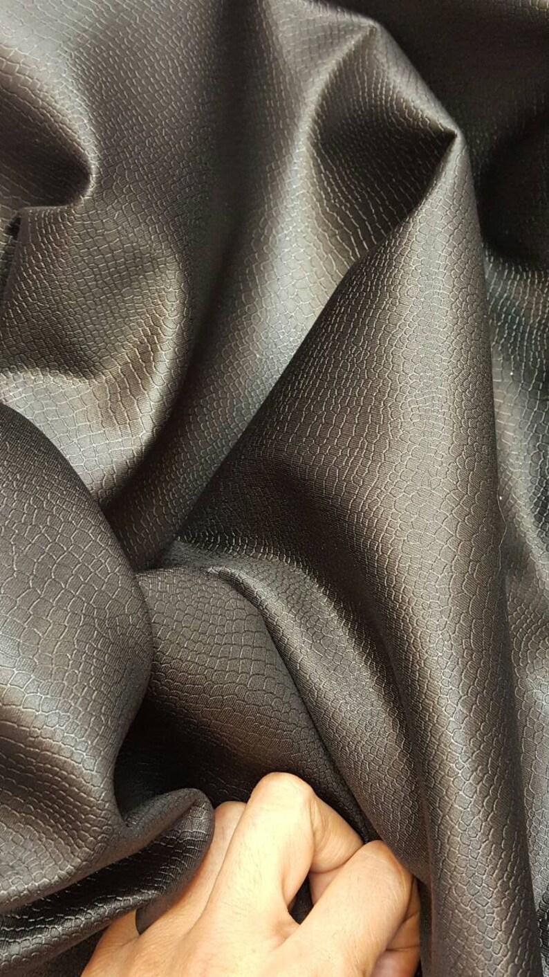 Black Stretch Vinyl Textured Fabric Sold by the Yard Vinyl on Etsy