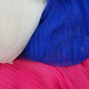 Plissee Tüll Akkordeon Stoff Verkauf Großvorrat Mode Stoff Für Kleid Weiß Royal Blau Fuchsia Wählen Sie Farbe