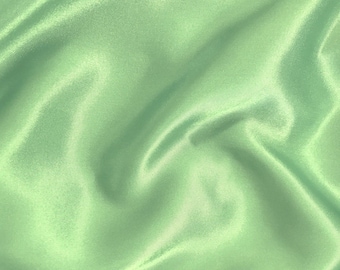 60" inches Wide - by The Yard - Charmeuse Bridal Satin Fabric for Wedding, Apparel, Crafts, Decor, Costumes (Mint, 1 Yard)