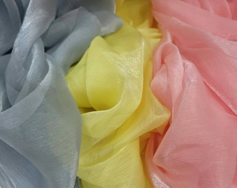 Iridescent Organza Textured Sheer Luxury Choose Color Below Ye