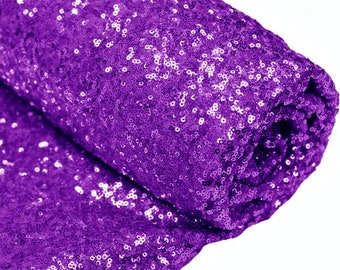 Purple Sequin Fabric, 48'' Wide, Tablecloth, Runner - By The Yard