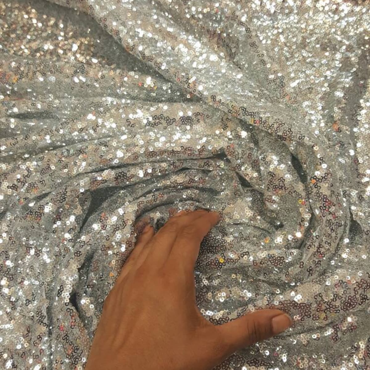Glitz Silver Sequin on Mesh 60 Inches Wide Fabric Sold by the Yard - Etsy