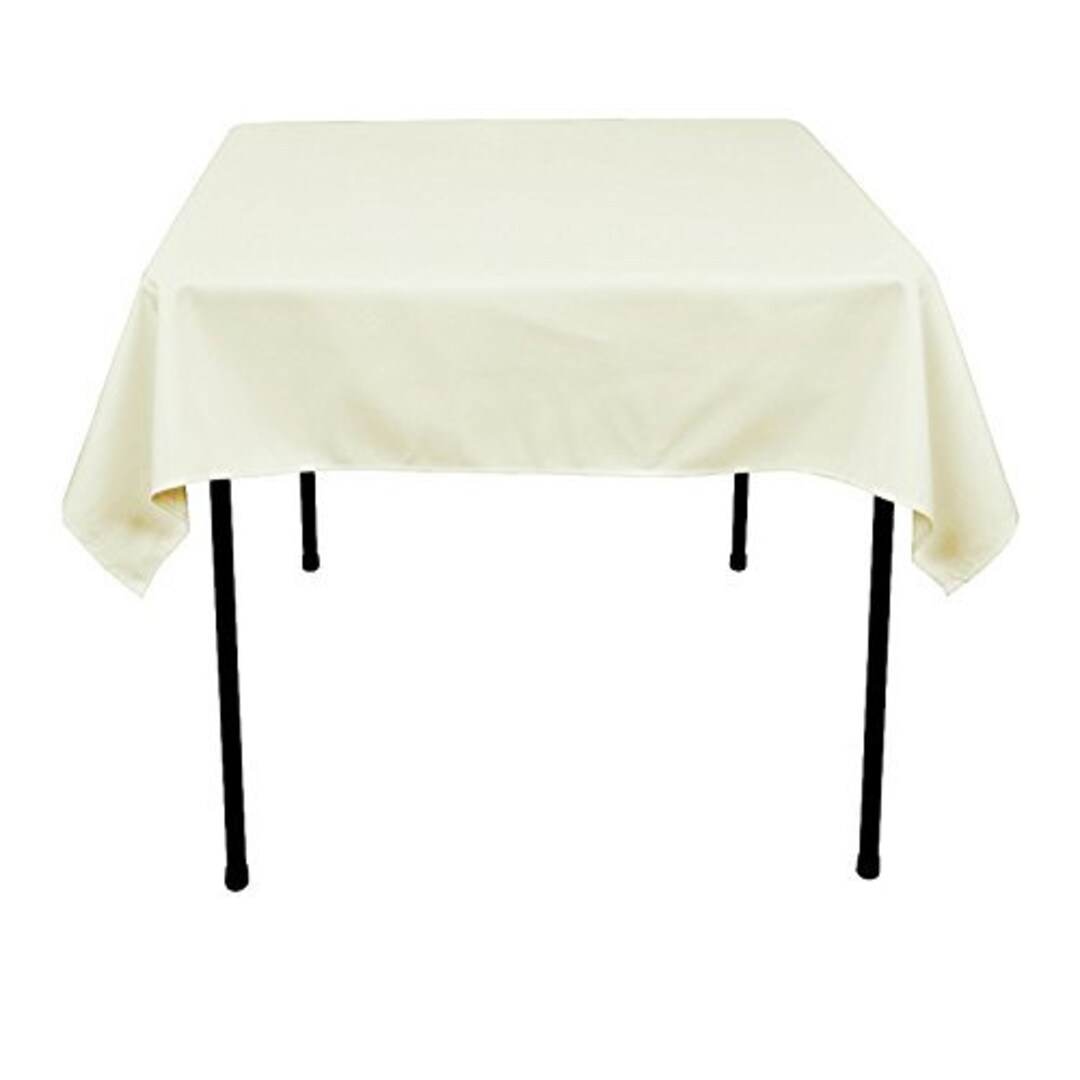 54 X 54-inch Seamless Ivory Rectangular Polyester Tablecloth for ...