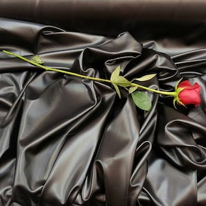 Black vinyl stretch on black Spandex clothing draping decoration gorgeous vinyl stretch black fabric sold by the yard