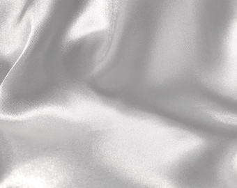 60" inches Wide - by The Yard - Charmeuse Bridal Satin Fabric for Wedding, Apparel, Crafts, Decor, Costumes (White, 1 Yard)