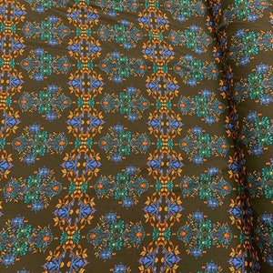 Rayon Challis Large Paisley Boho Pattern Orange Blue and Green - Etsy