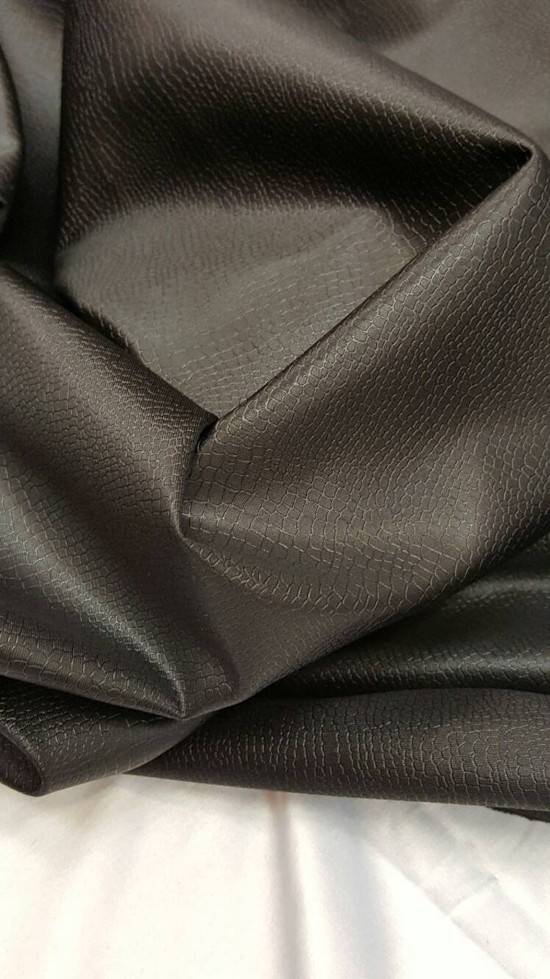 Black Stretch Vinyl Textured Fabric Sold by the Yard Vinyl on Etsy