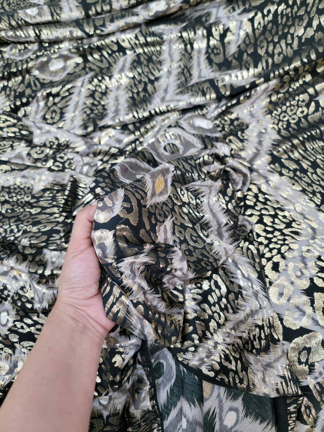 Nylon Spandex Animal Print Fabric by the Yard Stretch Leopard Fashion ...