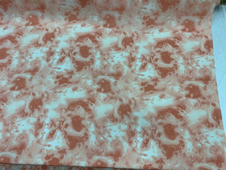 Rayon crepon Blush Peach abstract 51-52 in w Fabric by the yard soft organic kids dress draping clothing decoration flowy fabric image 7