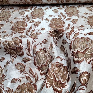 Brokat Braun Und Gold Blumen Auf Beige Jacquard Stoff Verkauft Massenbestand Kleid Quinceamaßa Brautkleid Abendkleid Abschlussball Polsterung