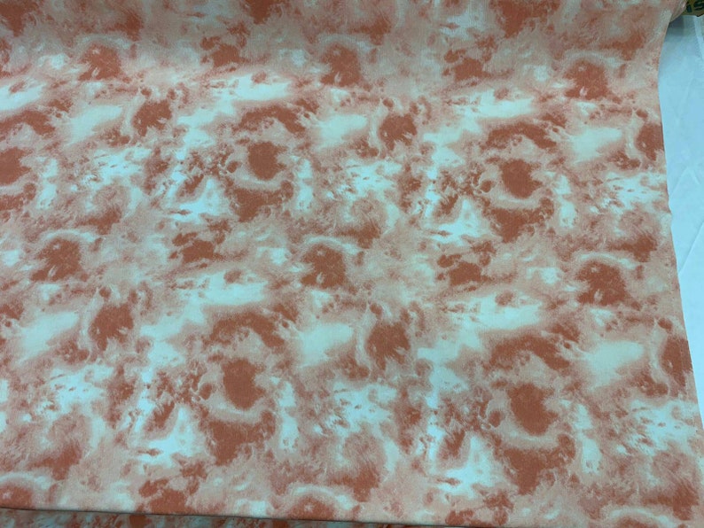 Rayon crepon Blush Peach abstract 51-52 in w Fabric by the yard soft organic kids dress draping clothing decoration flowy fabric image 10