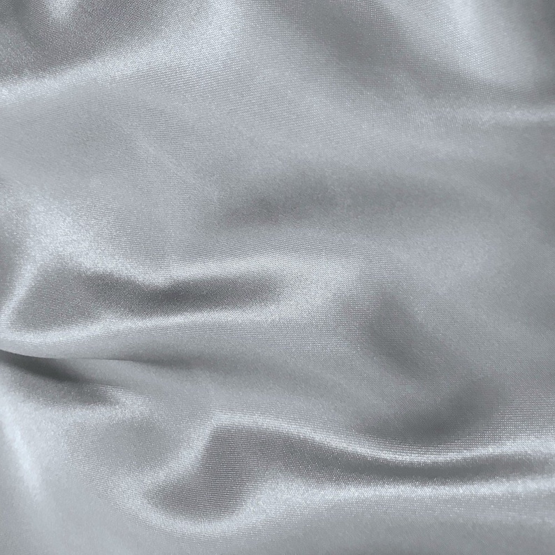 Costumes Decor by The Yard Silver, 1 Yard Charmeuse Bridal Satin Fabric for Wedding Apparel Crafts 60 inches Wide