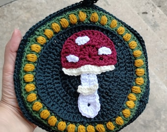 ヴィンテージかぎ針編みパターンPDF – キノコ型オーブンミトン