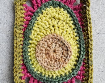 Avocado Square Crochet Pattern PDF in English with US Crochet Terms *Pattern Only*