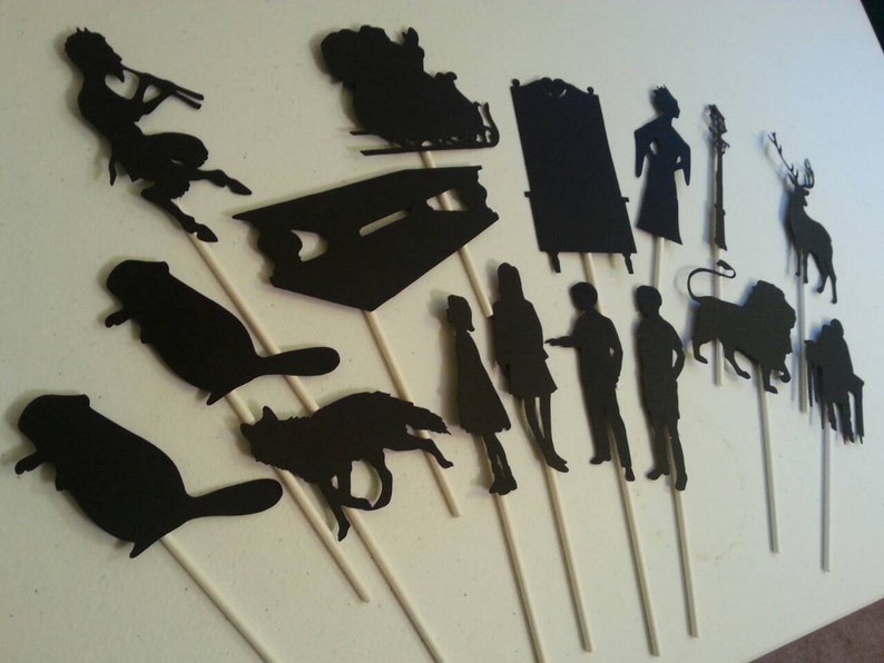 Handmade Narnia Shadow Puppets ~ Fantasy Puppets ~ Teaching Resource ~ Storytelling Tools ~ Fantasy ~ The Lion, The Witch, and the Wardrobe