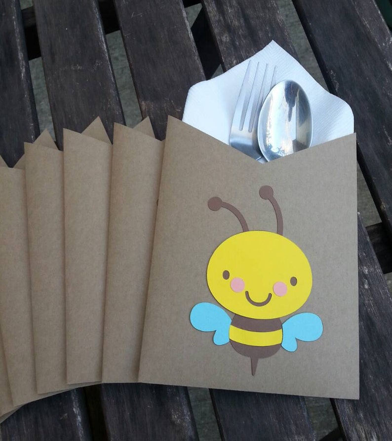 Bee Baby Shower Napkin Holders Cute Bumblebee Gender Neutral Etsy