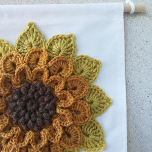 Sunflower Wall Hanging Boho Sun Flower Wallhanging Crochet - Etsy