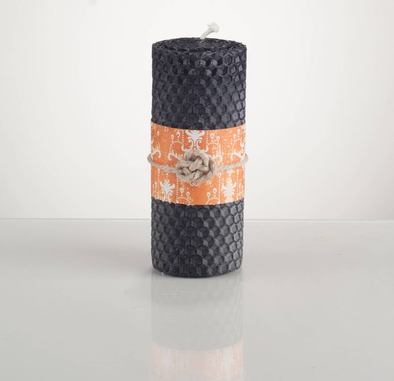 Pillar Rolled Beeswax Candle image 1