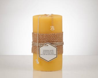 Bee Necklace Beeswax Treasure Candle