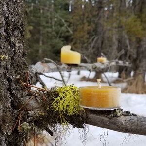 Natural Unscented Beeswax Tealight Candles image 5