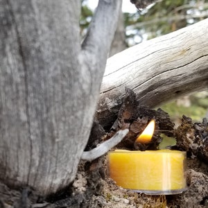 Natural Unscented Beeswax Tealight Candles image 6