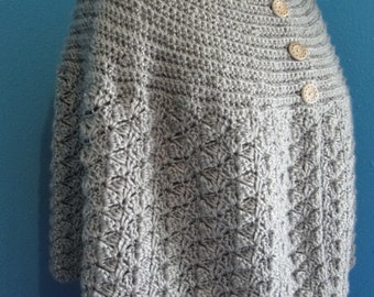 Bottom up crochet cape crochet pattern