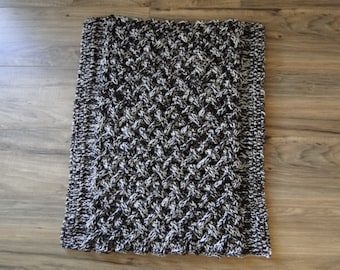 Basket weave rug knit pattern