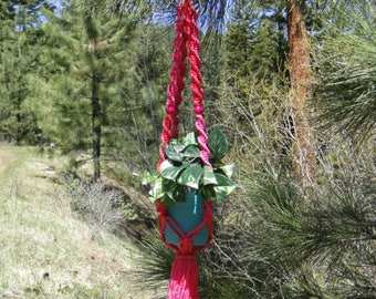 Pink and red plant hanger