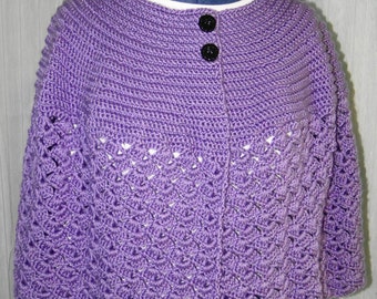 Off set shell cape crochet pattern