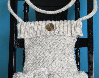 Cross cable purse knit pattern