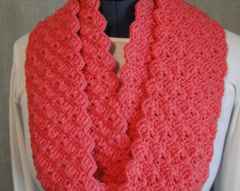 Papaya Infinity Scarf crochet pattern