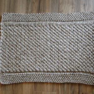 Chris and cross rug knit pattern