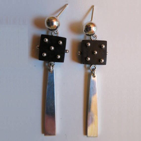silver earrings