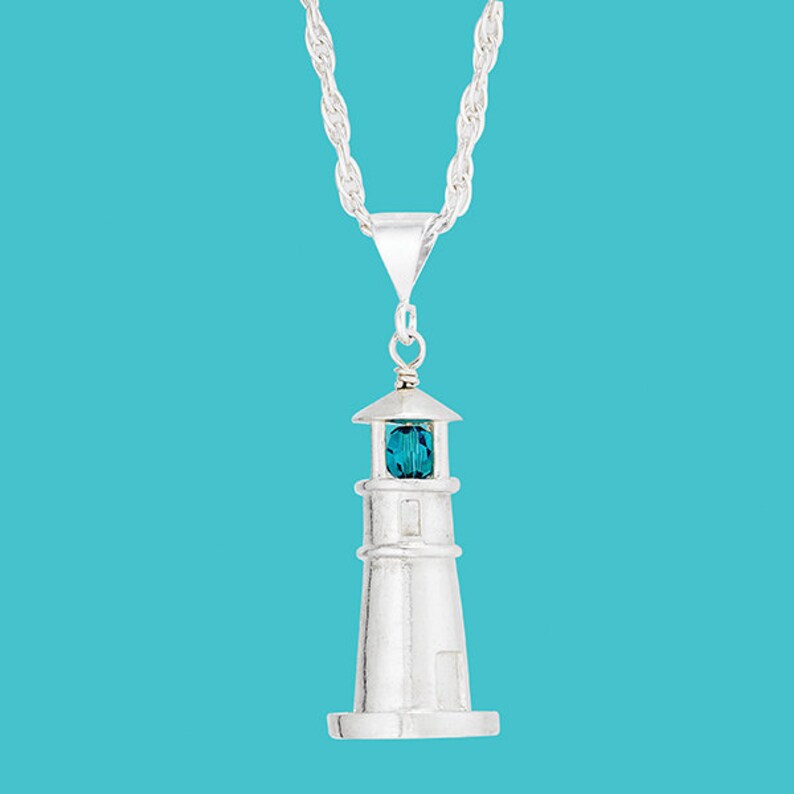 Lighthouse Necklace Sterling Silver Etsy